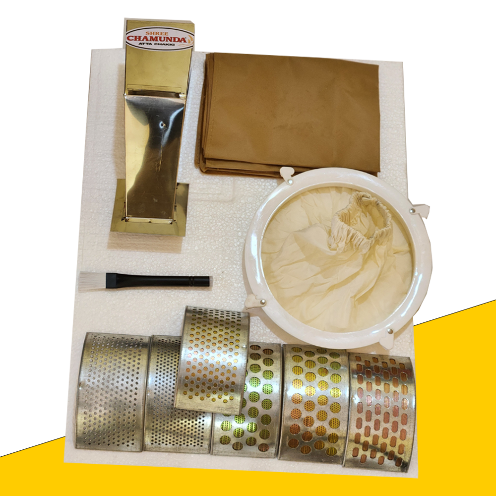 Shri Chamunda Aata Chakki 6.5kg,2IN1,1,H.P ( S ultra model )  Automatic Domestic Flour Mill, Atta Chakki-0.75 Unit/hr-1HP S ultra Flourmil