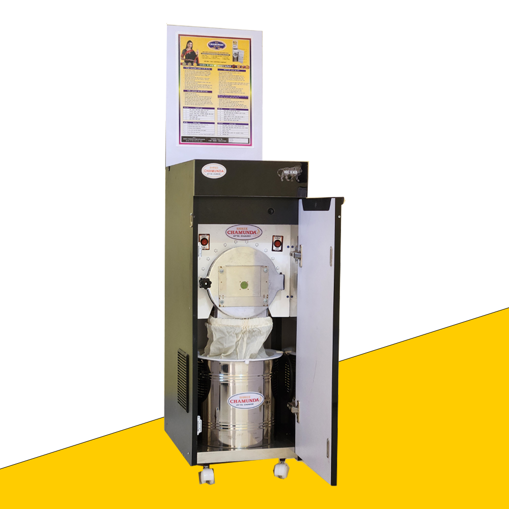 Shri Chamunda Aata Chakki 6.5kg,2IN1,1,H.P ( S ultra model )  Automatic Domestic Flour Mill, Atta Chakki-0.75 Unit/hr-1HP S ultra Flourmil