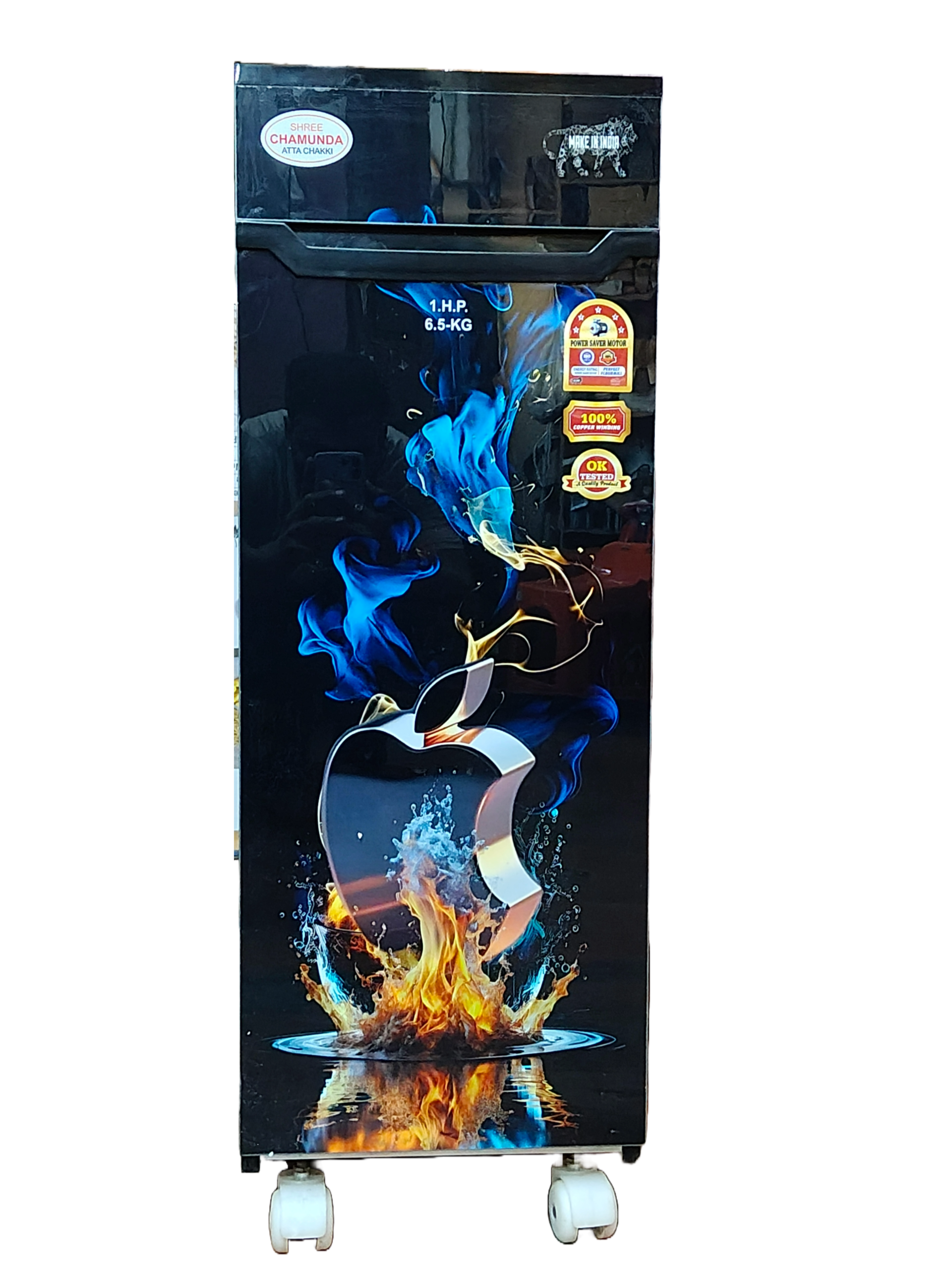 Shri Chamunda Aata Chakki 6.5kg,2IN1,1,H.P ( S ultra model )  Automatic Domestic Flour Mill, Atta Chakki-0.75 Unit/hr-1HP S ultra Flourmil